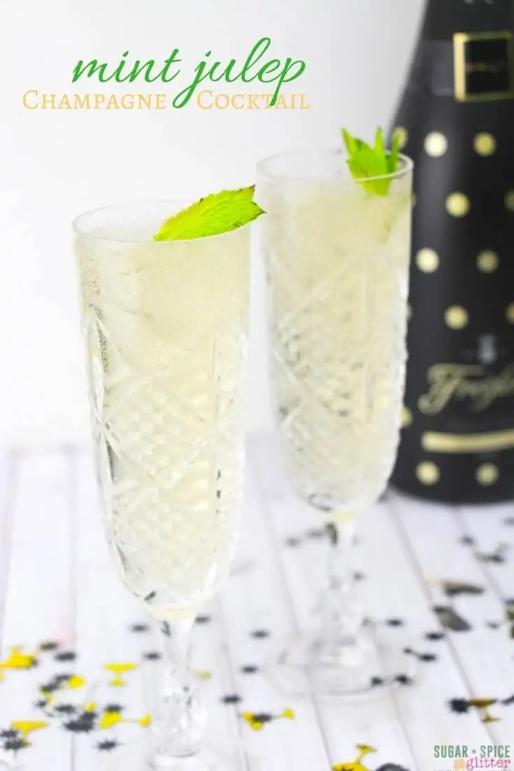 An effervescent take on the classic Mint Julep cocktail. This champagne cocktail is smoother than a traditional mint julep but still has all of the flavor