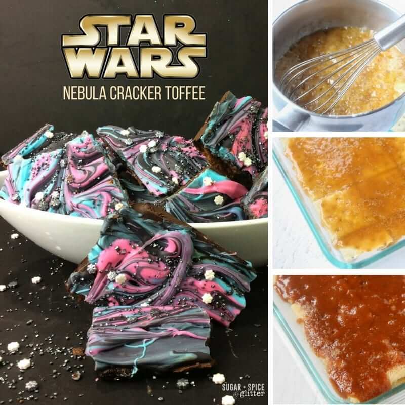 How to make easy Star Wars nebula cracker toffee - a delicious treat for any Star Wars fan with a sweet tooth