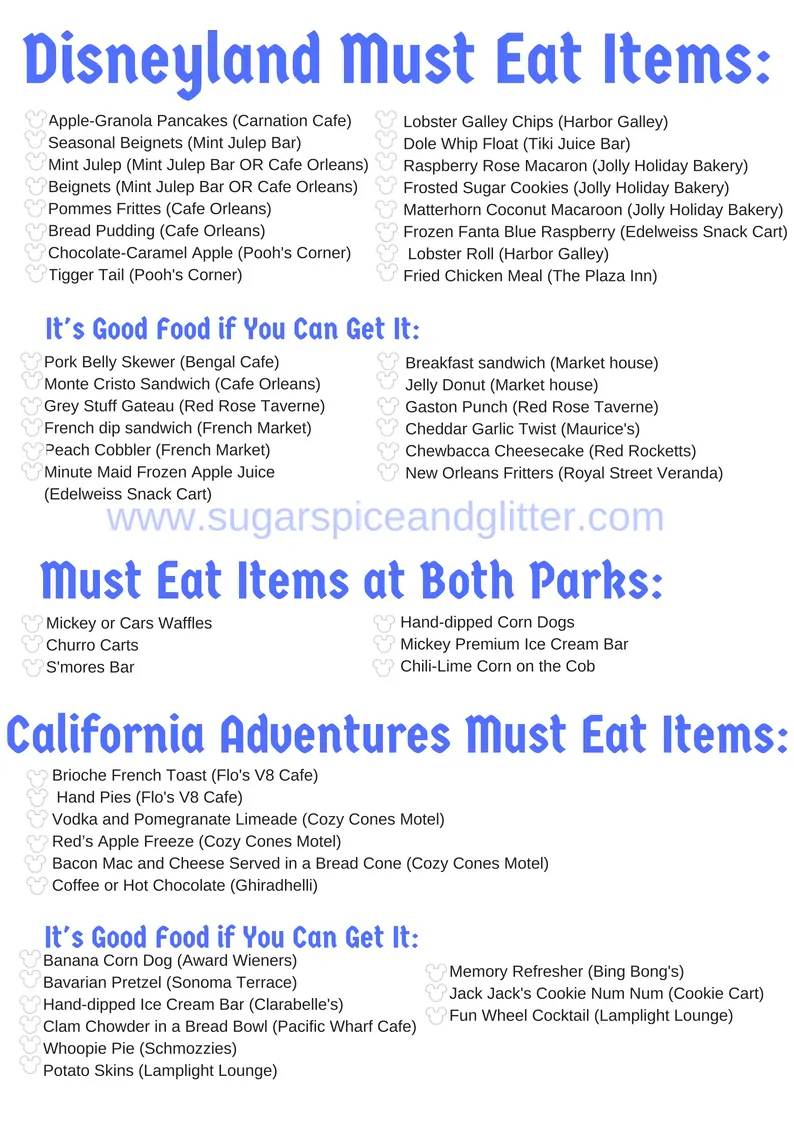 Everything you need to eat when you visit Disneyland