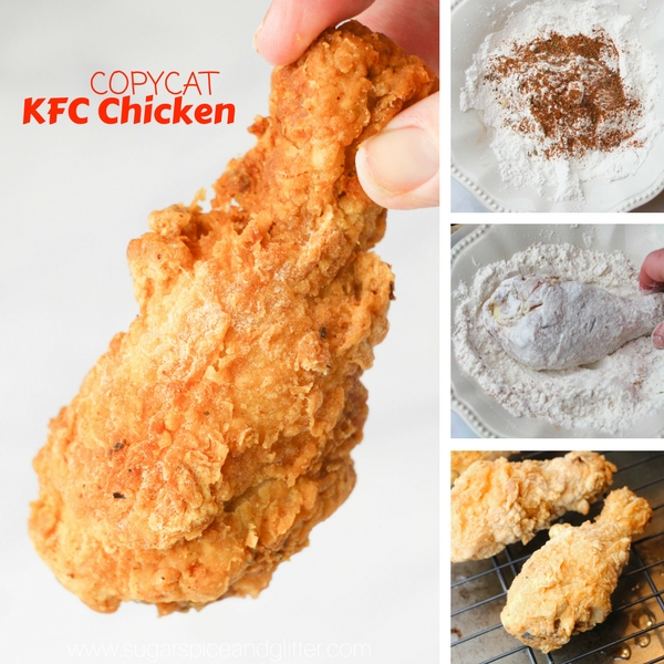 A Copycat KFC Chicken recipe that tastes even better than the original! This oven-baked fried chicken recipe uses 11 herbs and spices and overnight brining to create the ultimate oven baked chicken recipe