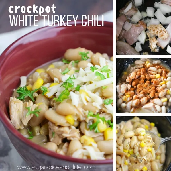 How to make white turkey chili in the crockpot