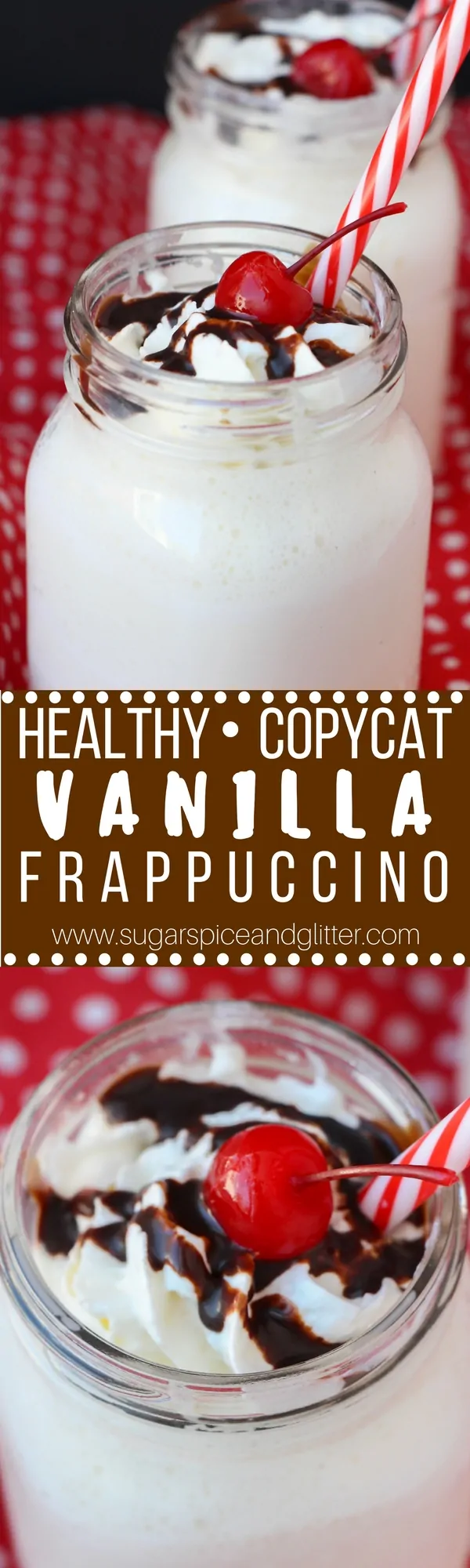 A healthy Starbucks copycat frappuccino - sugarfree with no artificial sweeteners, so you can indulge without guilt
