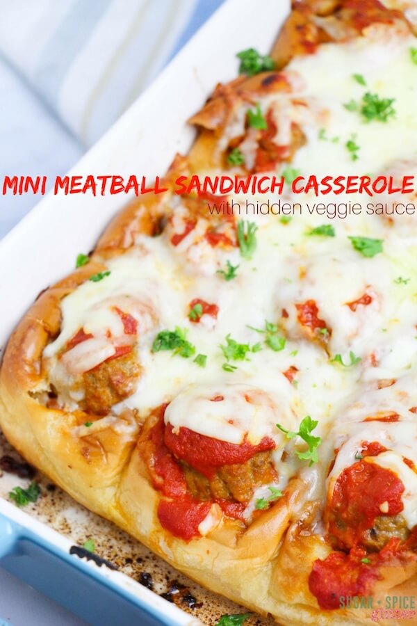 Pull-Apart Mini Meatball Sandwiches with Hidden Veggie Sauce (with Video)
