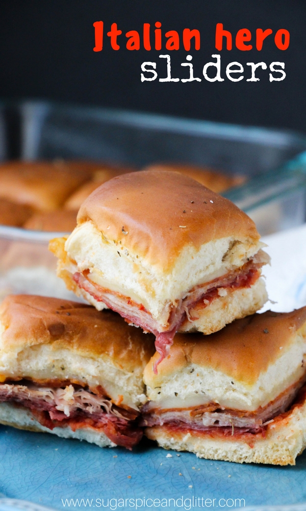 Comfort food done right: these meaty, cheesy Italian hero sliders are the perfect potluck recipe. Sandwich casseroles are always the first to go!