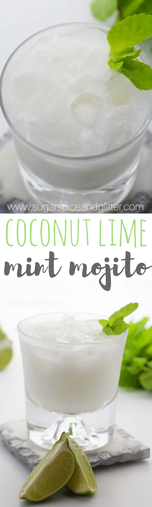 Coconut cocktail recipe - a fun mojito recipe made with coconut milk, lime juice, mint and rum. The perfect summer rum cocktail recipe