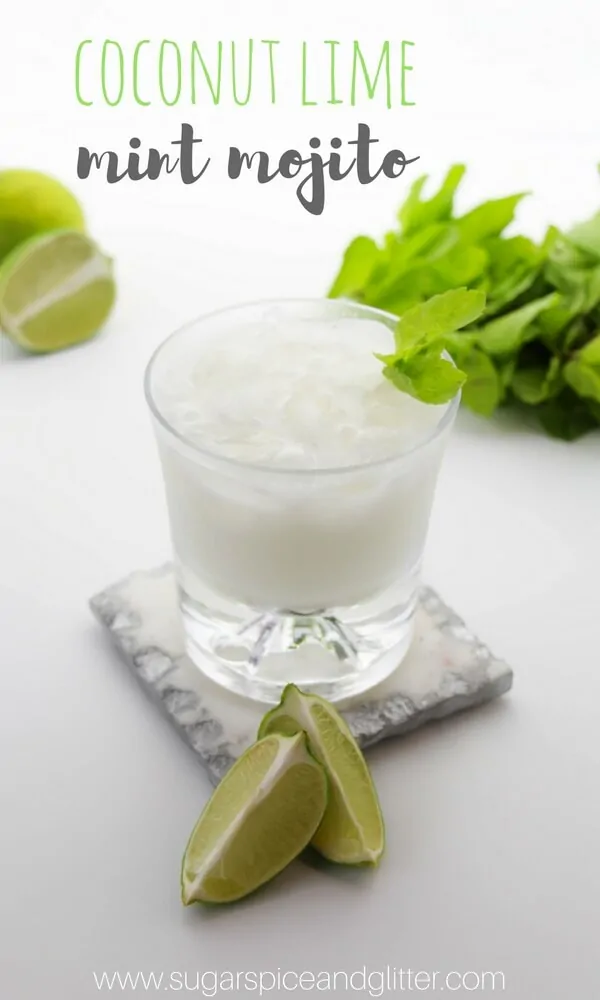 Coconut Mint Mojito, a refreshing lime coconut mint cocktail perfect for summer parties