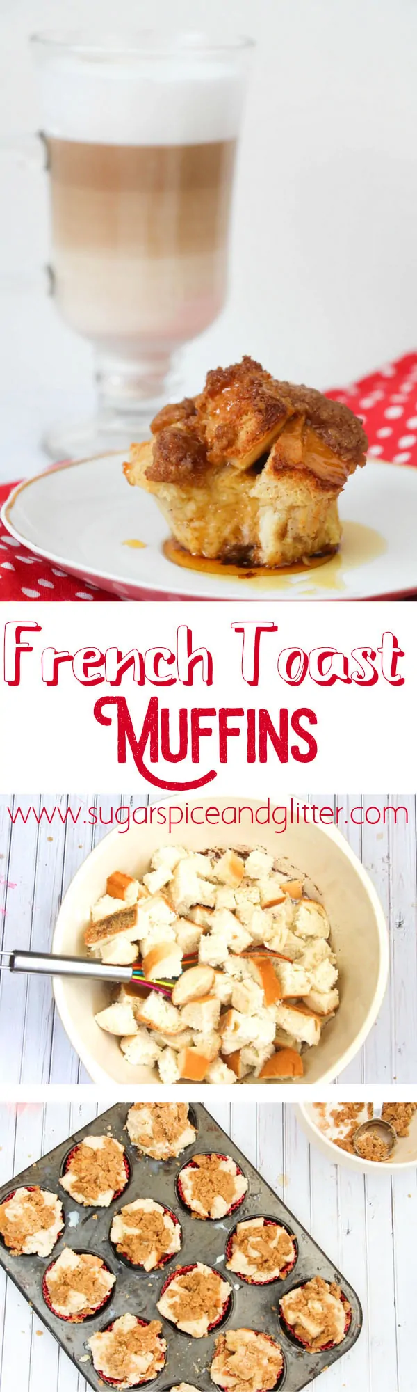 Super easy to make and absolutely delicious, these French Toast Muffins are a grab-and-go version of the brunch classic, so you can enjoy French Toast even in the middle of the week! Topped with a crunchy crumb topping, these French Toast Muffins are a delicious treat your whole family will love