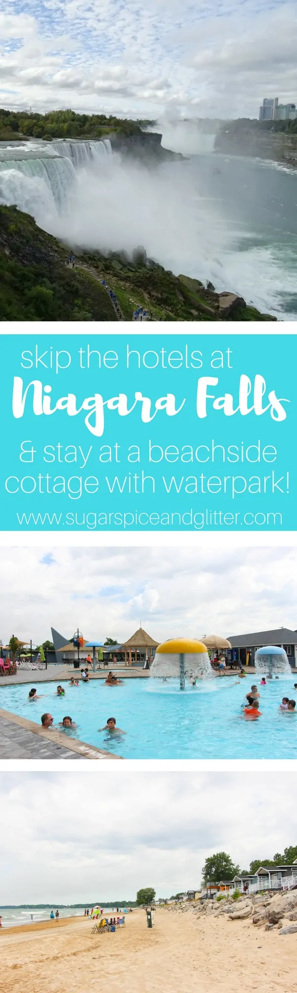 Skip the hotels and stay at this awesome beachside cottage resort for your Niagara Falls Family Vacation - on a budget!