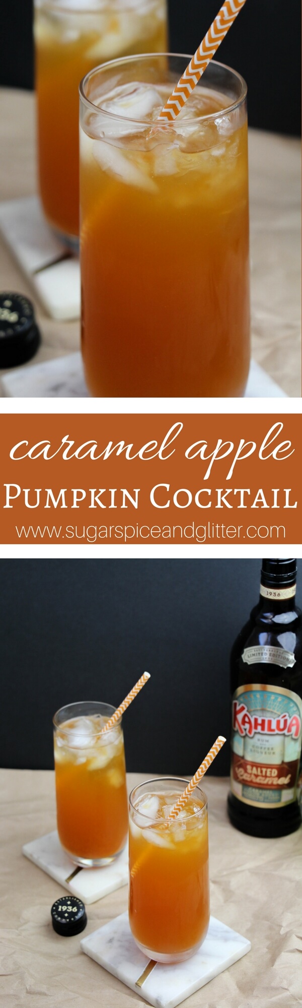 Salted Caramel Apple Pumpkin Cocktail, the perfect fall cocktail recipe with an unexpected flavor profile