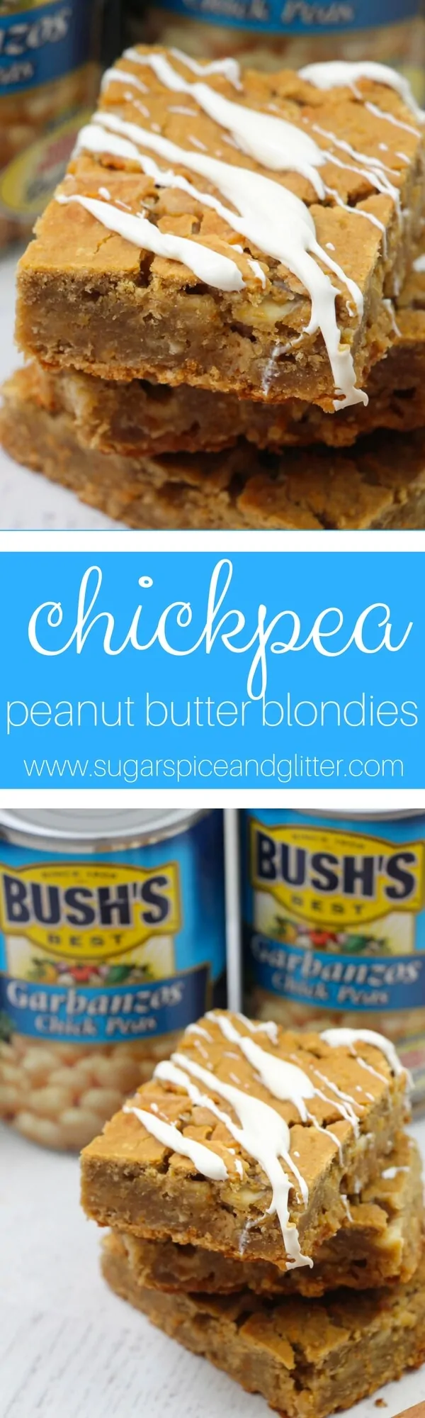 Chickpea Peanut Butter Blondies (with Video)