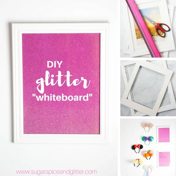 DIY Glitter Whiteboard