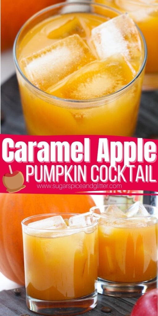How to make a Salted Caramel Apple Pumpkin Cocktail, the perfect fall cocktail recipe jam-packed with all of your favorite fall flavors to a delicious effect!