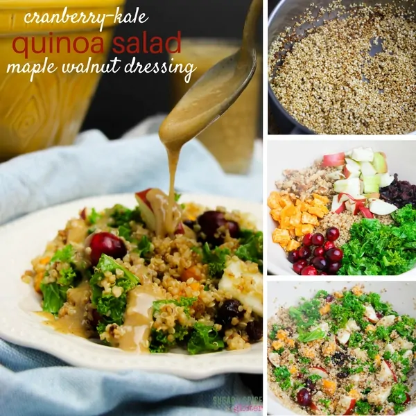 How to make a cranberry-kale quinoa salad for fall with maple walnut dressing