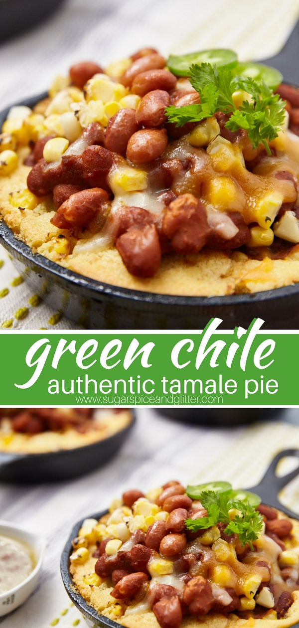 An Authentic Southern recipe for an Easy Tamale Pie with seasoned beans baked in - perfect for a vegetarian party recipe