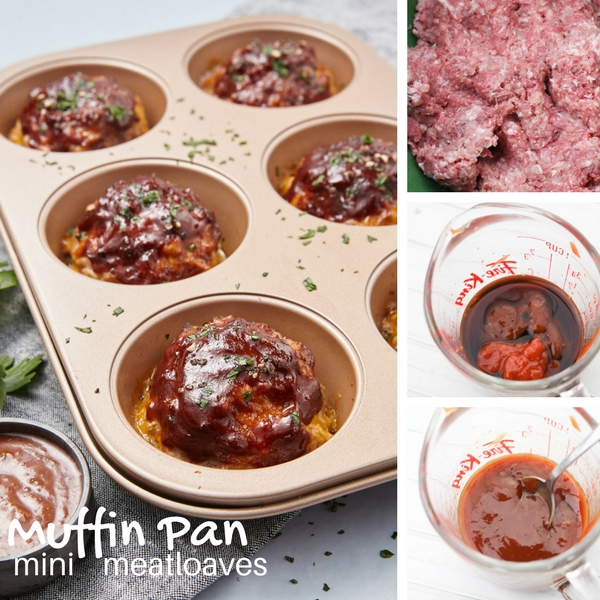 A delicious and kid-friendly recipe for muffin pan meatloaf, perfect for meal prep or lunch boxes. This cheesy, saucy meatloaf is perfect for a healthy comfort food lunch