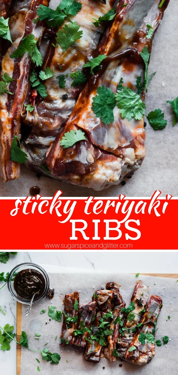Better than take-out, these oven baked Sticky Teriyaki Ribs are a delicious Chinese recipe that you can make at home better than take-out