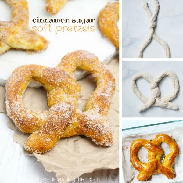 You will not believe how easy these cinnamon sugar soft pretzels are to make