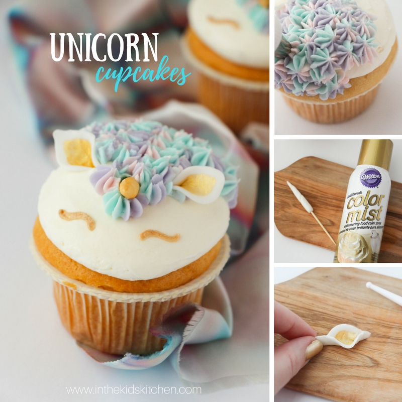 Pastel & Gold Unicorn Cupcake recipe