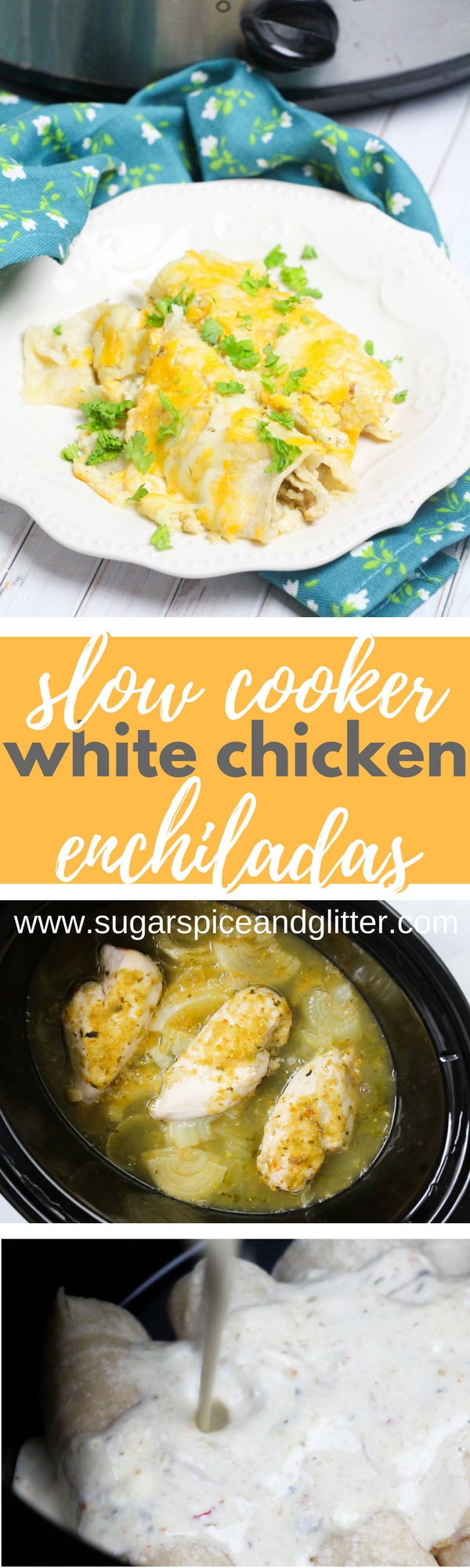 Slow Cooker Green Chicken Enchiladas (with Video)