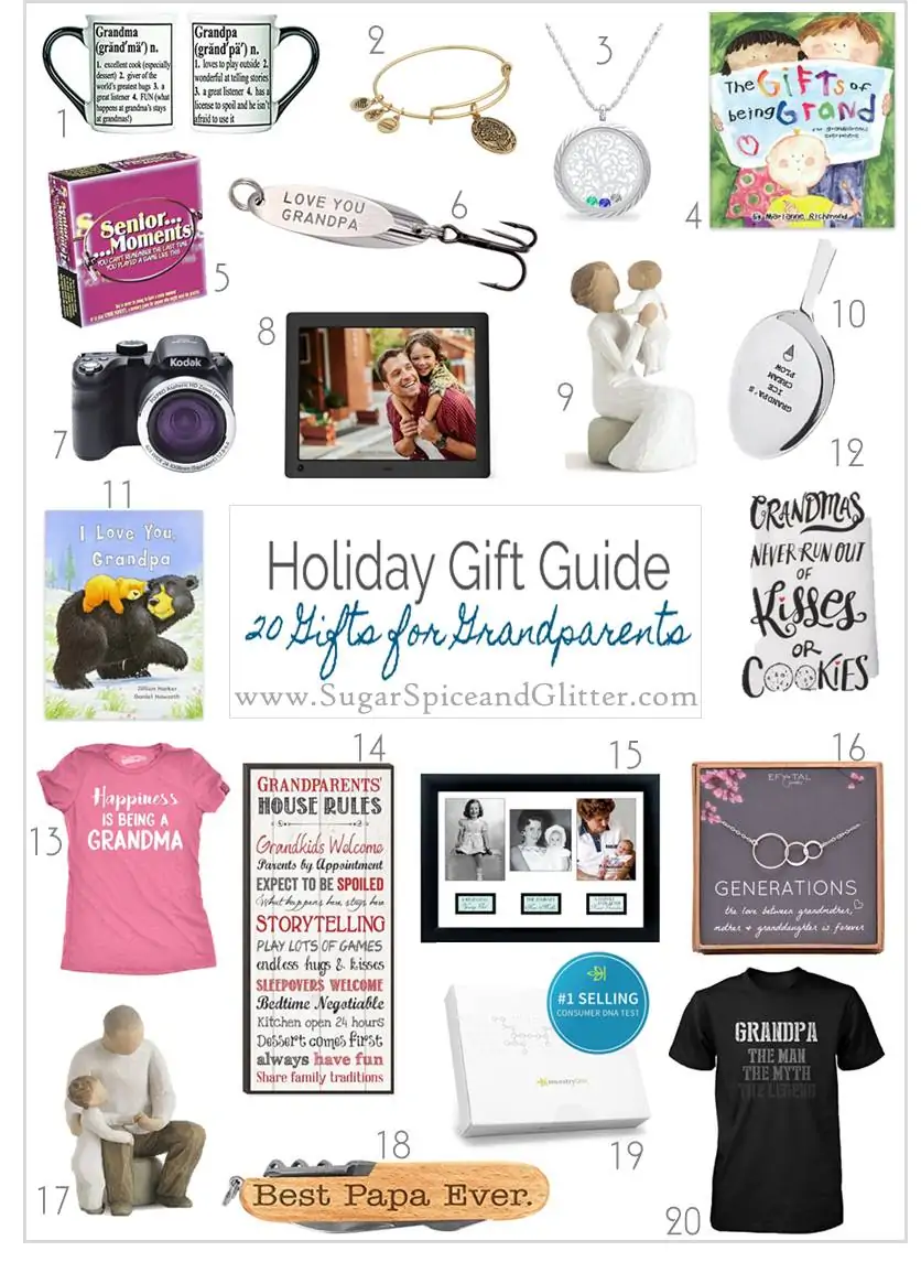 Budget-friendly gift ideas for grandparents - cute t-shirts, pretty jewelry, books to read with the grandkids, and everything in between