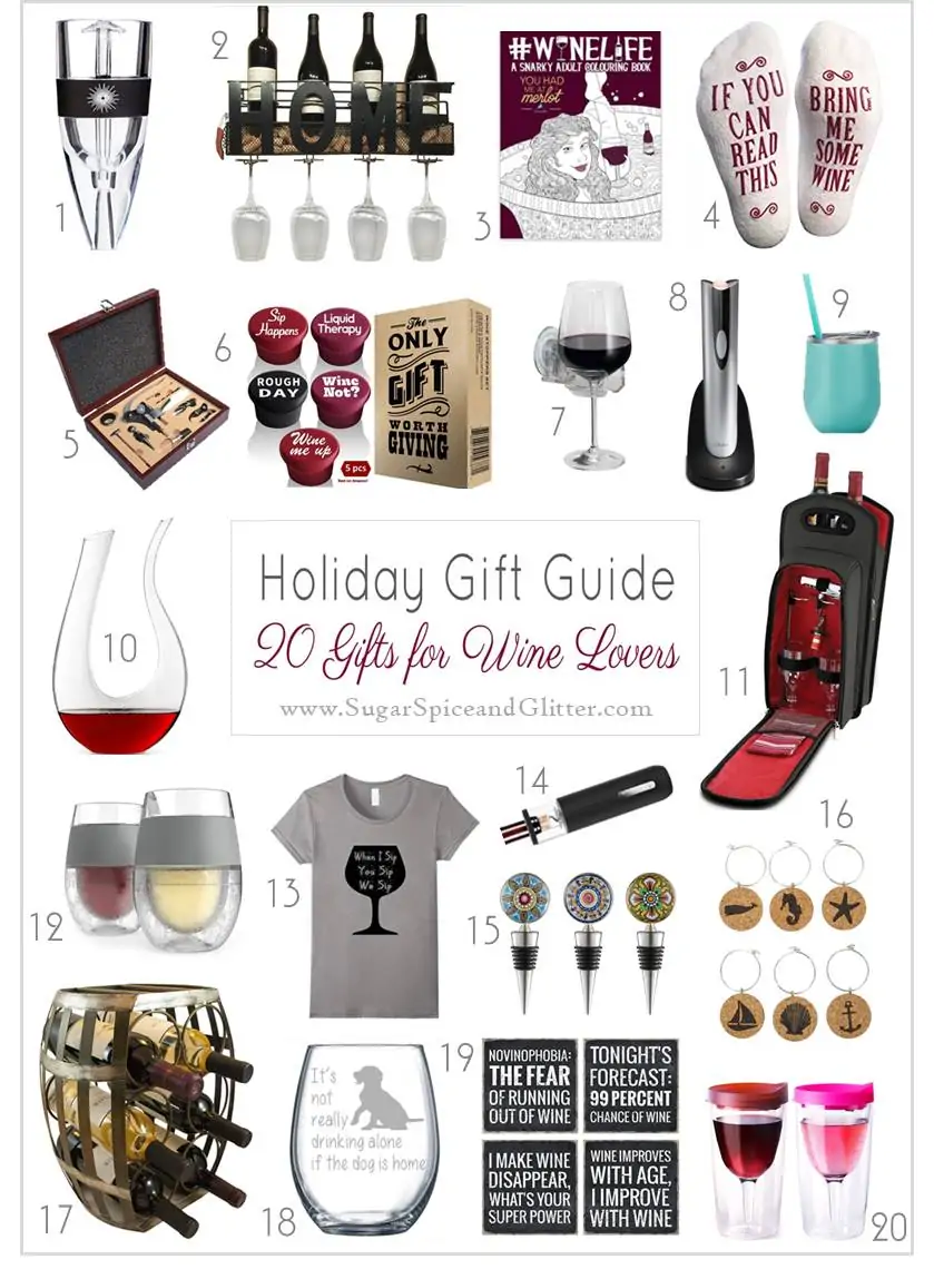 20 Awesome Gift Ideas for Wine Lovers - that isn't wine! Plus suggestions on great wines to pair with your gift