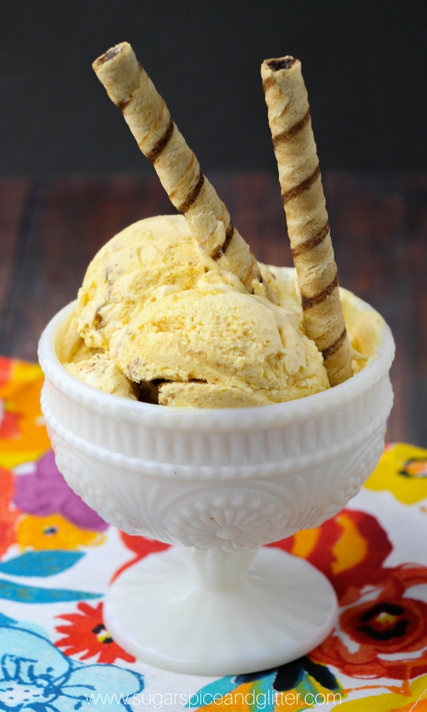 Easy Pumpkin Ice Cream Recipe for when you want a slice of pumpkin pie but don't want to bake!