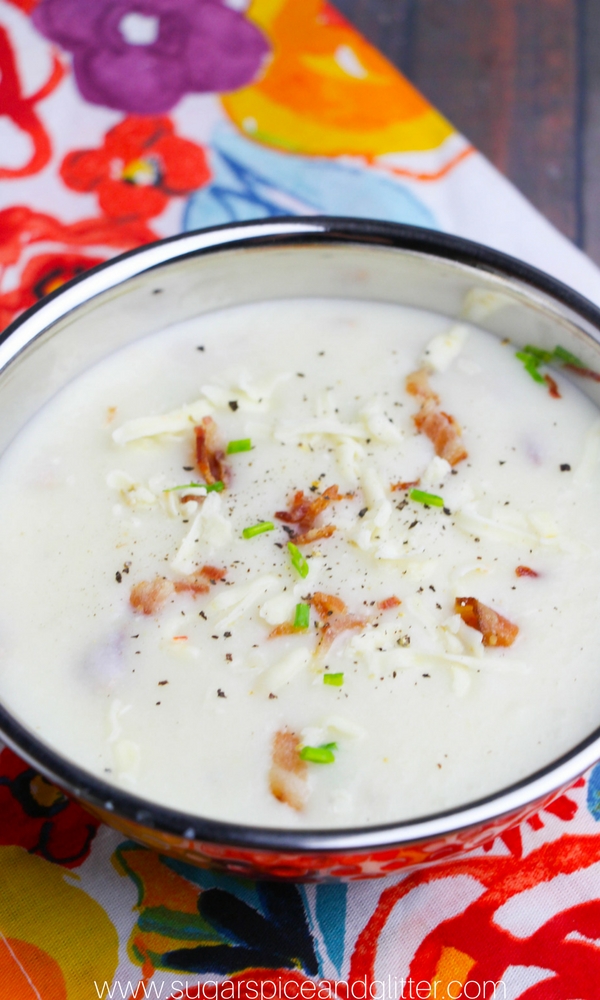 A super easy homemade potato soup recipe you can make with leftover mashed potatoes