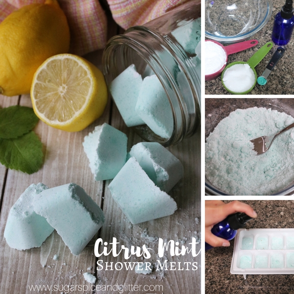 How to make congestion-clearing shower melts with a bright and energizing lemon peppermint scent