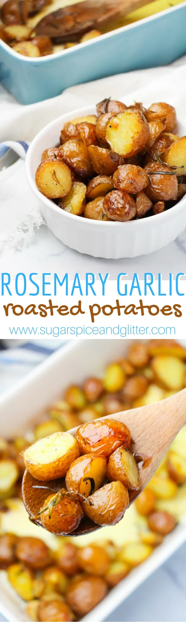 A delicious and easy roasted potato side dish, these Rosemary Garlic Roasted Potatoes are one of our families favorite ways to enjoy the king of all root vegetables