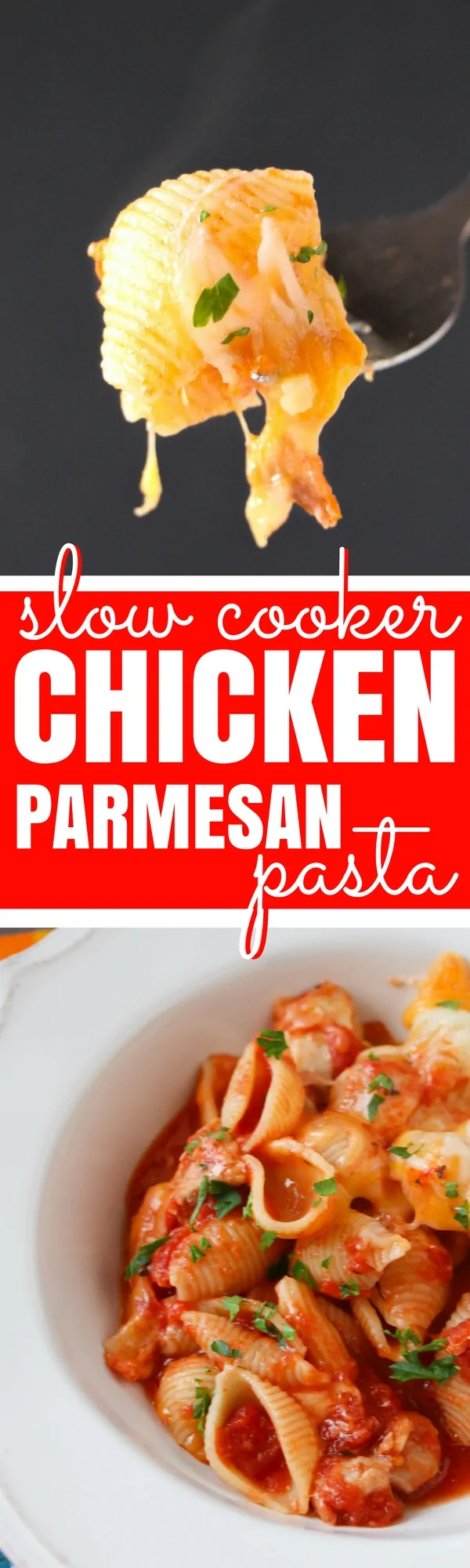 Slow Cooker Chicken Parmesan Pasta