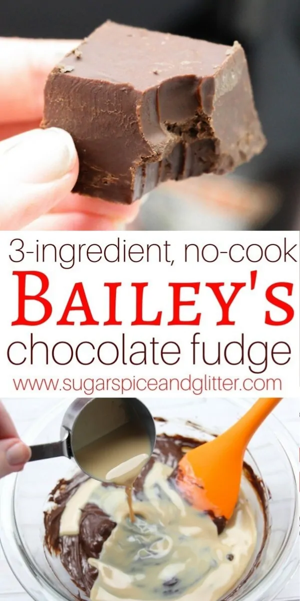 How to make Bailey's Irish Cream Fudge using just 3 ingredients. Bailey's Chocolate fudge is perfect for a boozy dessert or homemade gift