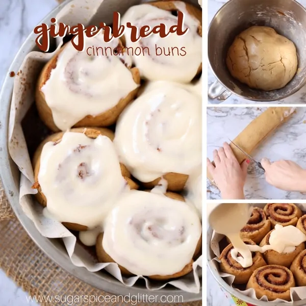 How to make gingerbread cinnamon buns for Christmas brunch