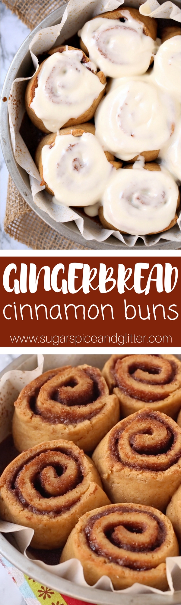 Gingerbread Cinnamon Buns (with Video)