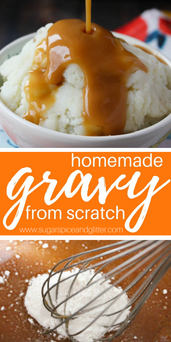 Homemade gravy from drippings, this is a classic holiday recipe that every home cook should know how to make. This recipe works for roasts, duck, chicken or turkey
