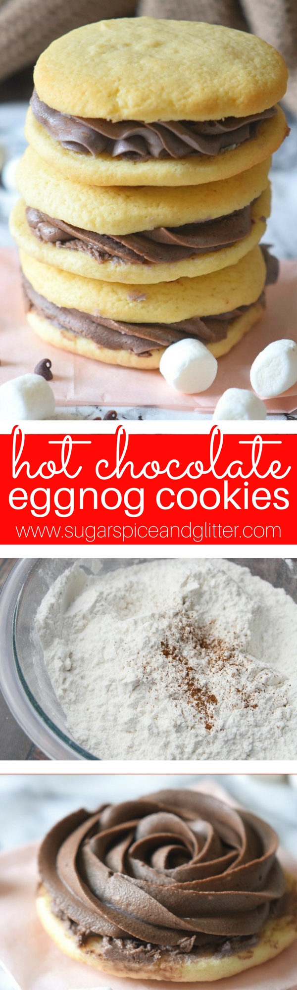 Hot Chocolate Eggnog Cookies