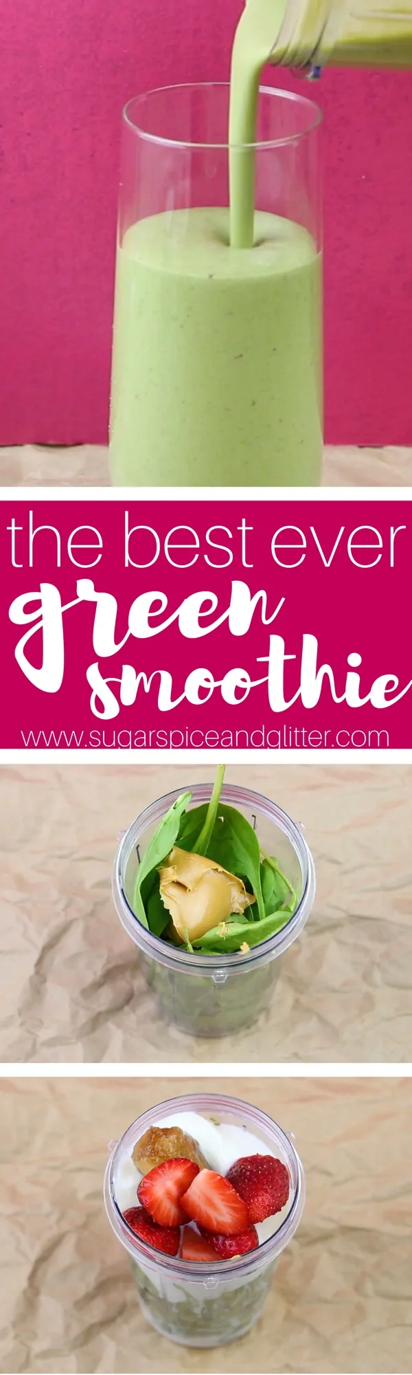 This BEST EVER Green smoothie recipe will revolutionize your mornings - helping you achieve your health goals with little effort or sacrifice. Despite having two cups of spinach, it tastes just like a peanut butter banana milkshake