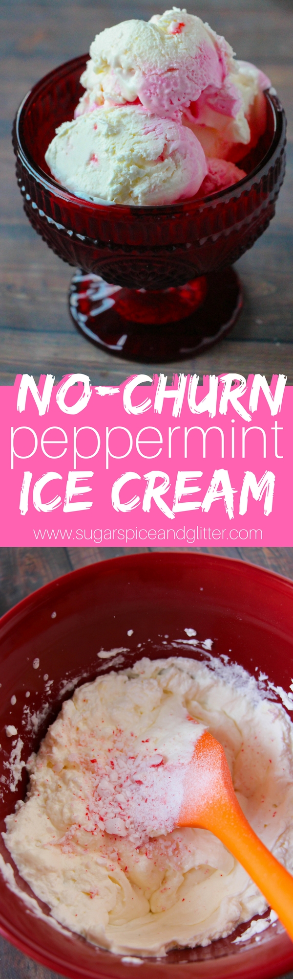 How to make the best peppermint ice cream and skip the expensive cartons of candy cane ice cream at the store! This peppermint ice cream recipe can be made without an ice cream machine and just 5 ingredients