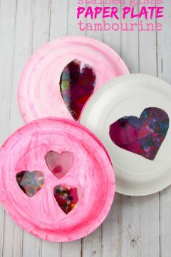 Stained-Glass Paper Plate Tambourines (with Video)