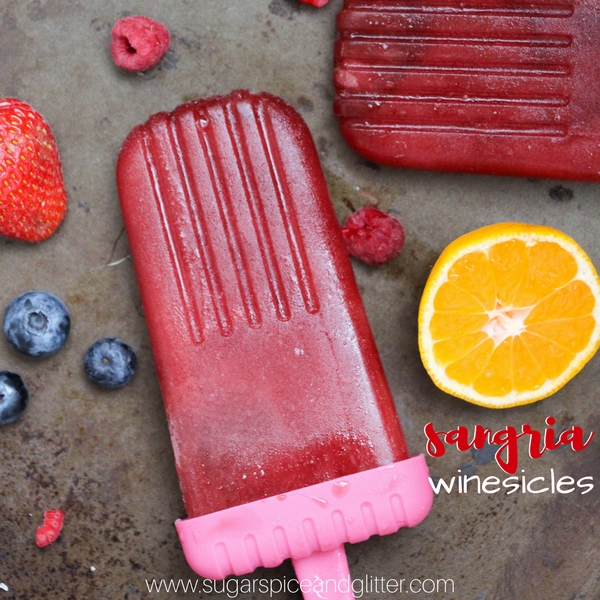 How to make Red Wine Sangria Popsicles for a fun summer cocktail idea