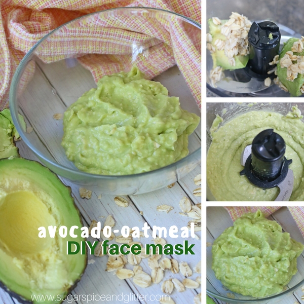 DIY Calming Face Mask recipe with avocado, honey and oatmeal. A homemade beauty recipe so safe and natural - you can eat it!