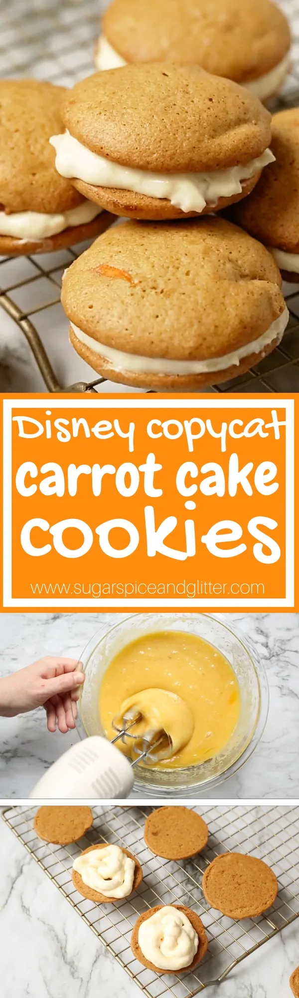 The perfect recipe for Carrot Cake Cookies, a fun Easter dessert or Disney movie night treat - after all, they are inspired by the Disneyworld recipe!