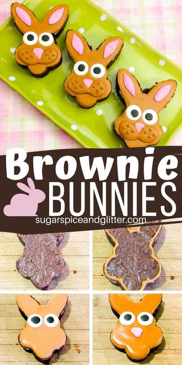 How cute are these Easter Bunny Brownies? And they are so simple to make - no crazy dessert decorating skills required!