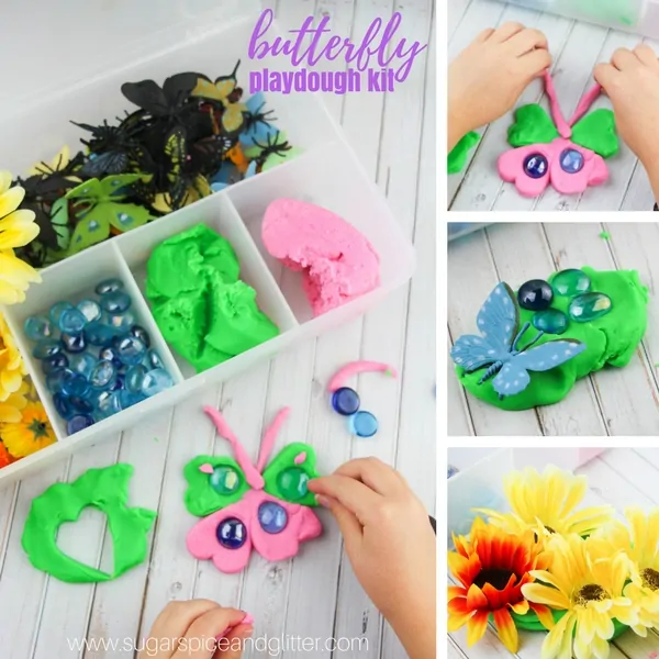 How to make a butterfly play dough kit for kids