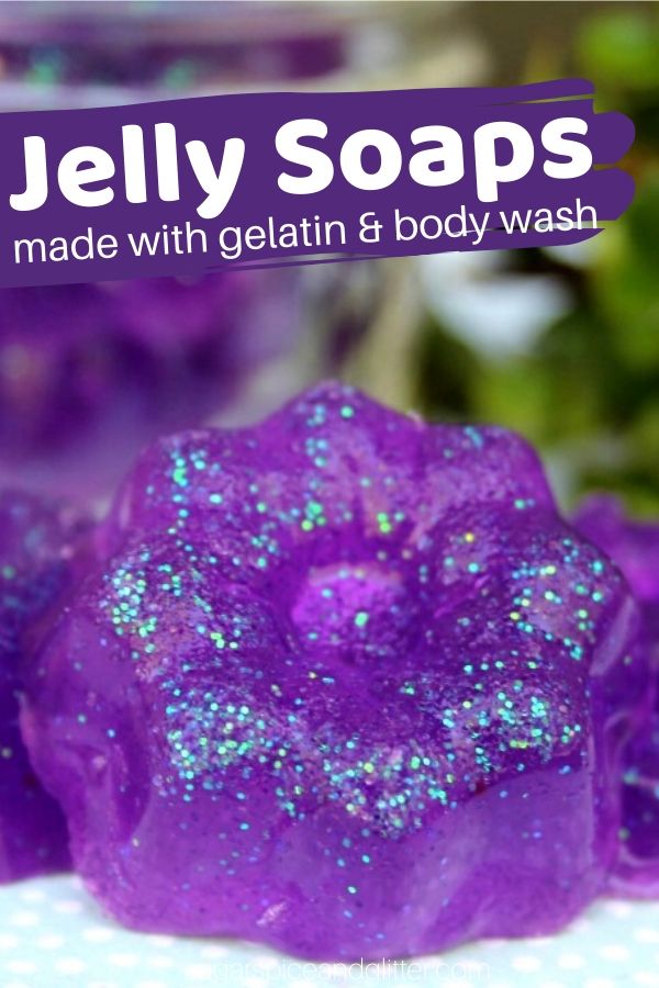 How to make jiggly jelly soaps at home using ingredients you already have! These squishy soaps are perfect for getting kids excited about bath time and make a great homemade gift