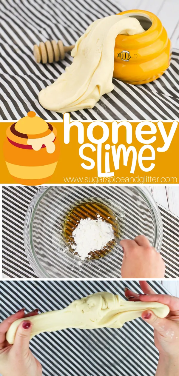 You only need 3 ingredients to make this edible honey slime - perfect for a Disney Movie night or Teddy Bear Picnic!