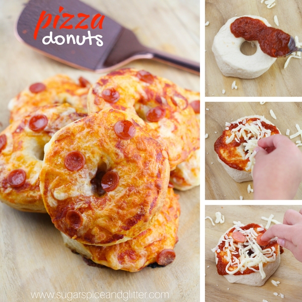 How to make simple pizza donuts from scratch or pre-made biscuit dough