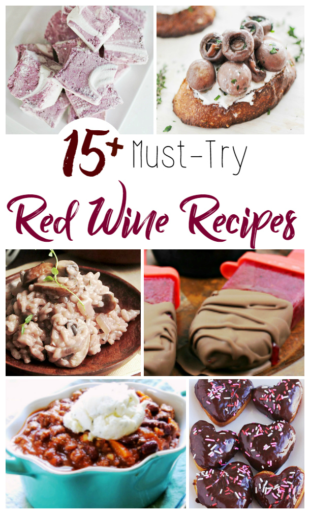 Easy, unique recipes using red wine. These red wine recipes are fun for a romantic date night or special treat for the wine lover in your life