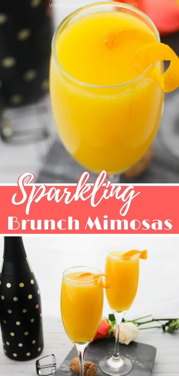 Everything you need to know to make the best Sparkling Brunch Mimosas - a classic brunch cocktail recipe that goes with everything