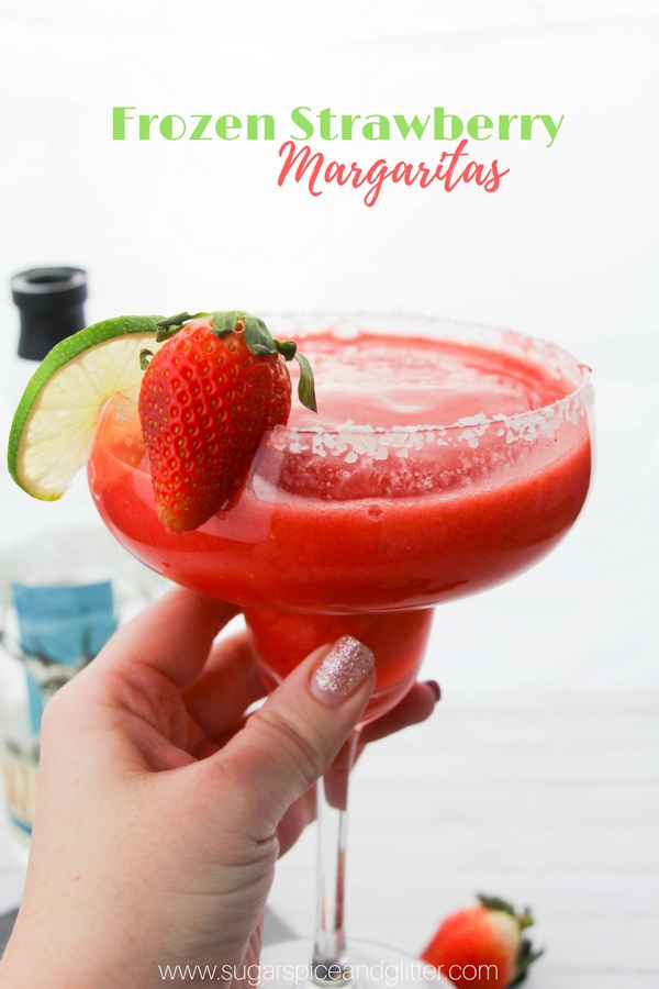 Frozen Strawberry Margaritas are the perfect refreshing summer cocktail. A strawberry cocktail made with silver tequila and real strawberries