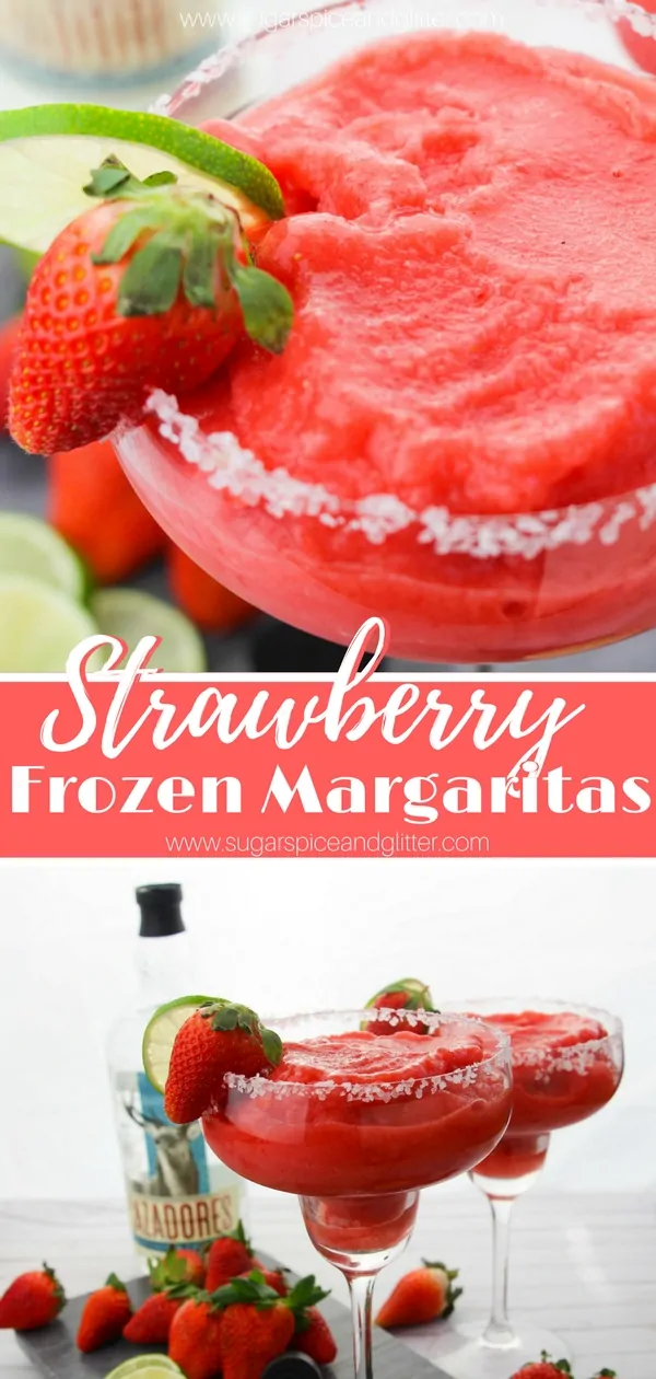 Head to Margaritaville with these delicious Strawberry Frozen Margaritas - the perfect summer cocktail and the original cocktail slushie